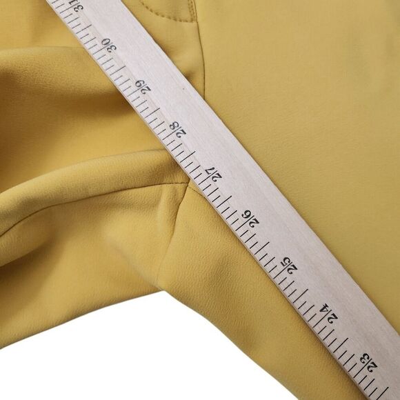 Obermeyer Ski Pant Womens 14 Mustard Yellow Stirrup High-Waist Softshell Vintage - Picture 12 of 12